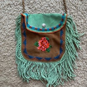 Brand new no tags REAL SUEDE boho crossbody